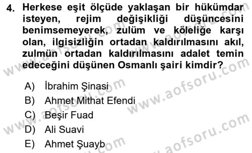 Türkiye´de Sosyoloji Dersi Ara Sınavı Deneme Sınav Soruları 4. Soru