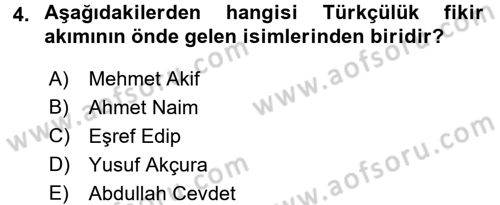 Türkiye´de Sosyoloji Dersi 2017 - 2018 Yılı (Final) Dönem Sonu Sınav Soruları 4. Soru