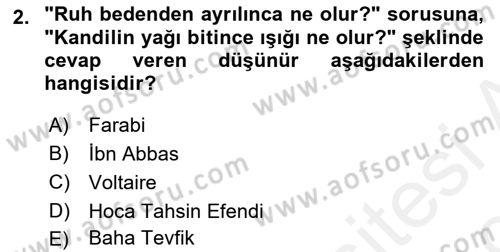 Türkiye´de Sosyoloji Dersi Ara Sınavı Deneme Sınav Soruları 2. Soru