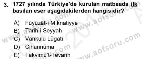 Türkiye´de Sosyoloji Dersi Ara Sınavı Deneme Sınav Soruları 3. Soru