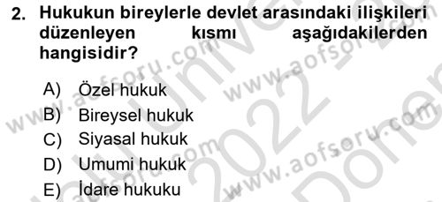 Türkiye´de Sosyoloji Dersi 2022 - 2023 Yılı (Final) Dönem Sonu Sınav Soruları 2. Soru