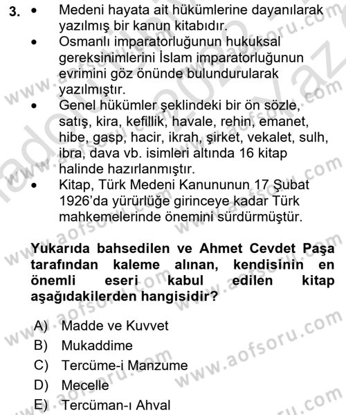 Türkiye´de Sosyoloji Dersi 2022 - 2023 Yılı Yaz Okulu Sınav Soruları 3. Soru