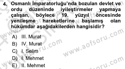 Türkiye´de Sosyoloji Dersi 2023 - 2024 Yılı Yaz Okulu Sınav Soruları 4. Soru
