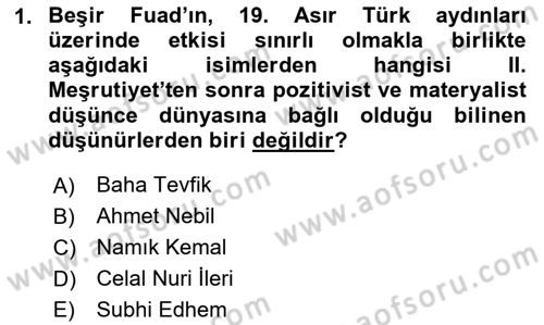 Türkiye´de Sosyoloji Dersi 2024 - 2025 Yılı Yaz Okulu Sınav Soruları 1. Soru