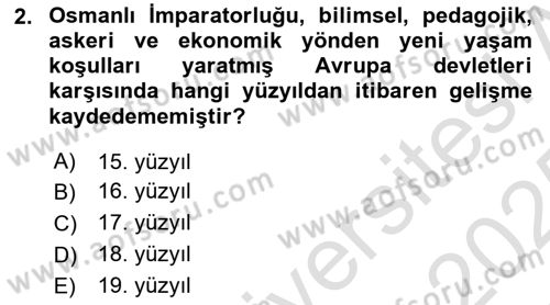 Türkiye´de Sosyoloji Dersi 2024 - 2025 Yılı Yaz Okulu Sınav Soruları 2. Soru