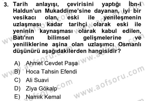 Türkiye´de Sosyoloji Dersi 2024 - 2025 Yılı Yaz Okulu Sınav Soruları 3. Soru