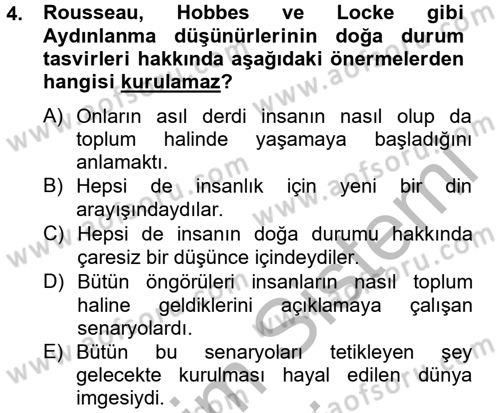 Din ve Toplum Dersi 2012 - 2013 Yılı (Vize) Ara Sınav Soruları 4. Soru