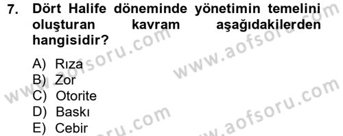 Din ve Toplum Dersi 2012 - 2013 Yılı (Vize) Ara Sınav Soruları 7. Soru