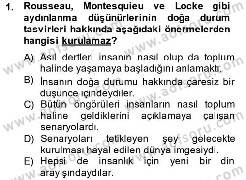 Din ve Toplum Dersi 2013 - 2014 Yılı (Vize) Ara Sınav Soruları 1. Soru