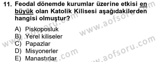 Din ve Toplum Dersi 2013 - 2014 Yılı (Vize) Ara Sınav Soruları 11. Soru