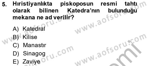 Din ve Toplum Dersi 2014 - 2015 Yılı (Final) Dönem Sonu Sınav Soruları 5. Soru
