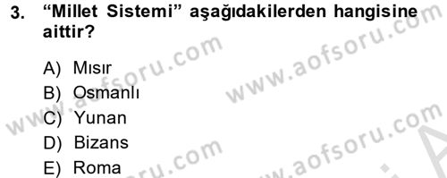 Din ve Toplum Dersi 2014 - 2015 Yılı Tek Ders Sınav Soruları 3. Soru