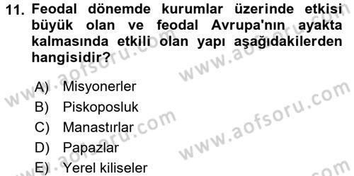 Din ve Toplum Dersi 2015 - 2016 Yılı (Vize) Ara Sınav Soruları 11. Soru