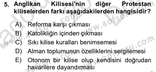 Din ve Toplum Dersi 2015 - 2016 Yılı (Final) Dönem Sonu Sınav Soruları 5. Soru