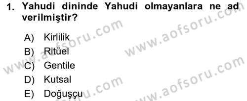 Din ve Toplum Dersi 2017 - 2018 Yılı 3 Ders Sınav Soruları 1. Soru