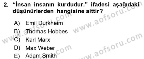 Din ve Toplum Dersi 2017 - 2018 Yılı (Final) Dönem Sonu Sınav Soruları 2. Soru