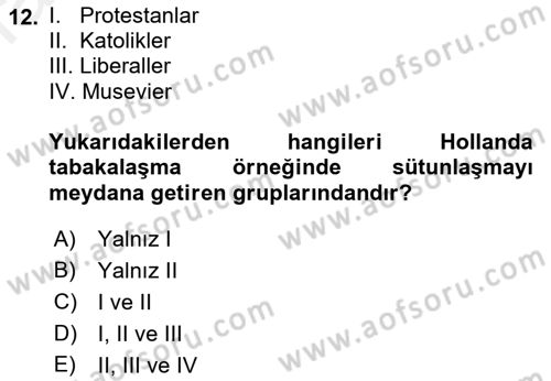 Din ve Toplum Dersi 2018 - 2019 Yılı (Final) Dönem Sonu Sınav Soruları 12. Soru