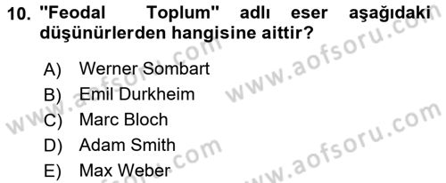 Din ve Toplum Dersi 2018 - 2019 Yılı Yaz Okulu Sınav Soruları 10. Soru