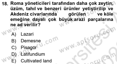 Din ve Toplum Dersi 2021 - 2022 Yılı (Vize) Ara Sınav Soruları 18. Soru