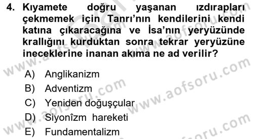 Din ve Toplum Dersi 2021 - 2022 Yılı (Final) Dönem Sonu Sınav Soruları 4. Soru