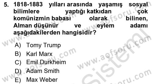 Din ve Toplum Dersi 2021 - 2022 Yılı (Final) Dönem Sonu Sınav Soruları 5. Soru
