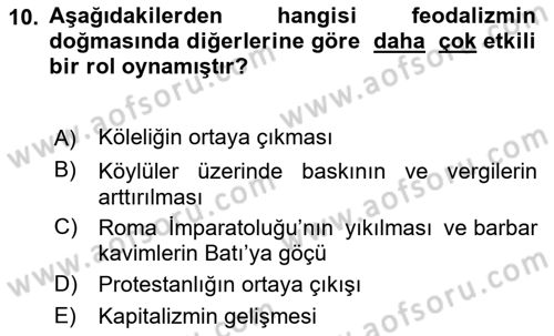 Din ve Toplum Dersi 2021 - 2022 Yılı Yaz Okulu Sınav Soruları 10. Soru