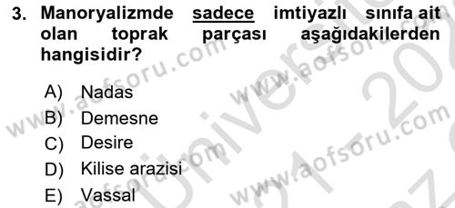 Din ve Toplum Dersi 2021 - 2022 Yılı Yaz Okulu Sınav Soruları 3. Soru