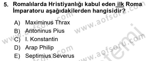 Din ve Toplum Dersi 2022 - 2023 Yılı Yaz Okulu Sınav Soruları 5. Soru