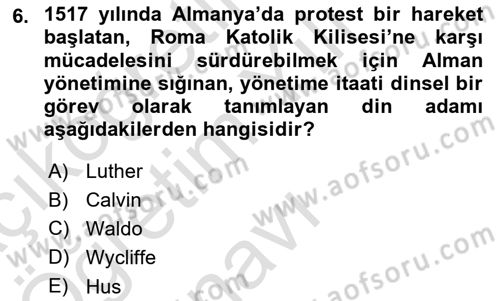 Din ve Toplum Dersi 2022 - 2023 Yılı Yaz Okulu Sınav Soruları 6. Soru