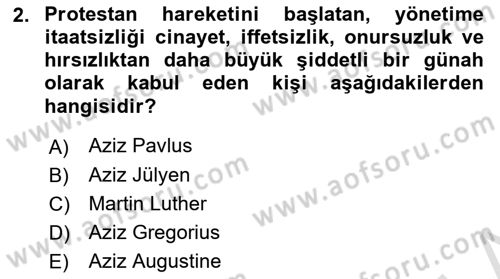 Din ve Toplum Dersi 2023 - 2024 Yılı (Vize) Ara Sınav Soruları 2. Soru