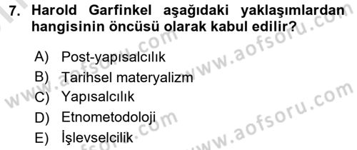 Din ve Toplum Dersi 2023 - 2024 Yılı (Vize) Ara Sınav Soruları 7. Soru