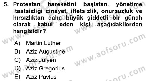 Din ve Toplum Dersi 2023 - 2024 Yılı (Final) Dönem Sonu Sınav Soruları 5. Soru