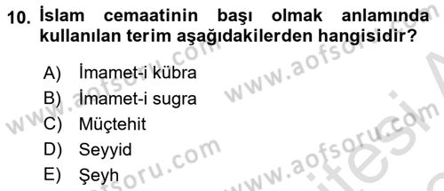 Din ve Toplum Dersi 2023 - 2024 Yılı Yaz Okulu Sınav Soruları 10. Soru