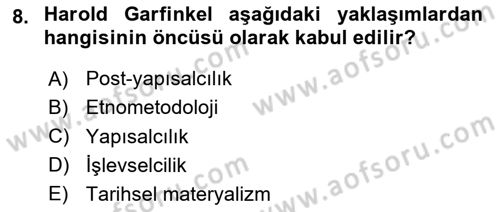 Din ve Toplum Dersi 2023 - 2024 Yılı Yaz Okulu Sınav Soruları 8. Soru