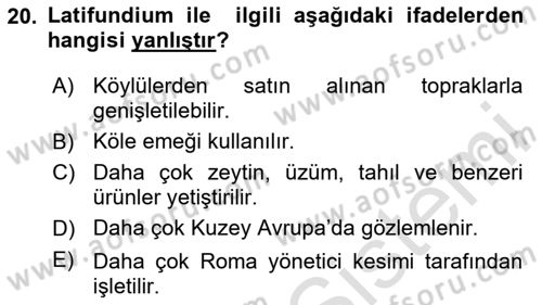 Din ve Toplum Dersi 2024 - 2025 Yılı (Vize) Ara Sınav Soruları 20. Soru