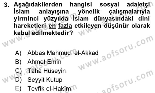 Din ve Toplum Dersi 2024 - 2025 Yılı Yaz Okulu Sınav Soruları 3. Soru