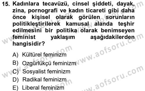 İletişim Sosyolojisi Dersi Ara Sınavı Deneme Sınav Soruları 15. Soru