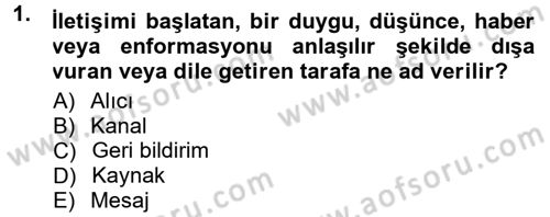 İletişim Sosyolojisi Dersi 2012 - 2013 Yılı (Final) Dönem Sonu Sınav Soruları 1. Soru
