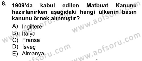 İletişim Sosyolojisi Dersi 2012 - 2013 Yılı (Final) Dönem Sonu Sınav Soruları 8. Soru