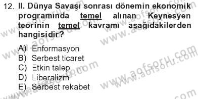 İletişim Sosyolojisi Dersi 2012 - 2013 Yılı Tek Ders Sınav Soruları 12. Soru