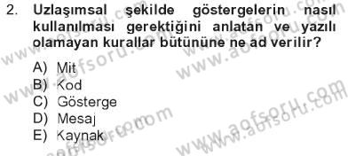 İletişim Sosyolojisi Dersi 2012 - 2013 Yılı Tek Ders Sınav Soruları 2. Soru