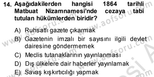 İletişim Sosyolojisi Dersi 2013 - 2014 Yılı Tek Ders Sınav Soruları 14. Soru