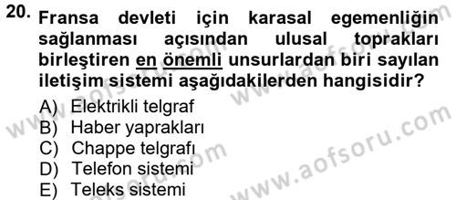 İletişim Sosyolojisi Dersi Ara Sınavı Deneme Sınav Soruları 20. Soru