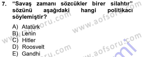İletişim Sosyolojisi Dersi 2014 - 2015 Yılı (Vize) Ara Sınav Soruları 7. Soru