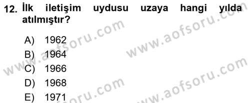 İletişim Sosyolojisi Dersi 2015 - 2016 Yılı Tek Ders Sınav Soruları 12. Soru