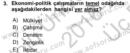 İletişim Sosyolojisi Dersi 2016 - 2017 Yılı 3 Ders Sınav Soruları 3. Soru