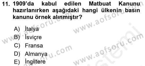 İletişim Sosyolojisi Dersi 2017 - 2018 Yılı (Final) Dönem Sonu Sınav Soruları 11. Soru