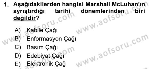 İletişim Sosyolojisi Dersi 2018 - 2019 Yılı 3 Ders Sınav Soruları 1. Soru