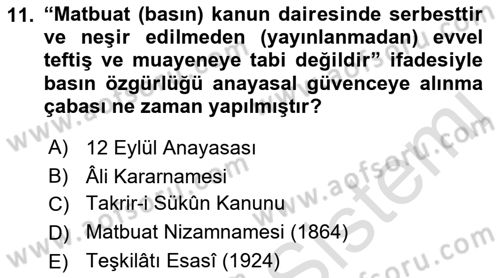 İletişim Sosyolojisi Dersi 2018 - 2019 Yılı 3 Ders Sınav Soruları 11. Soru