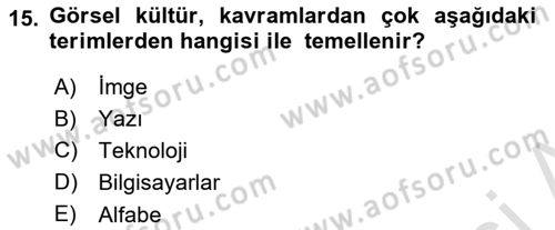 İletişim Sosyolojisi Dersi 2018 - 2019 Yılı 3 Ders Sınav Soruları 15. Soru
